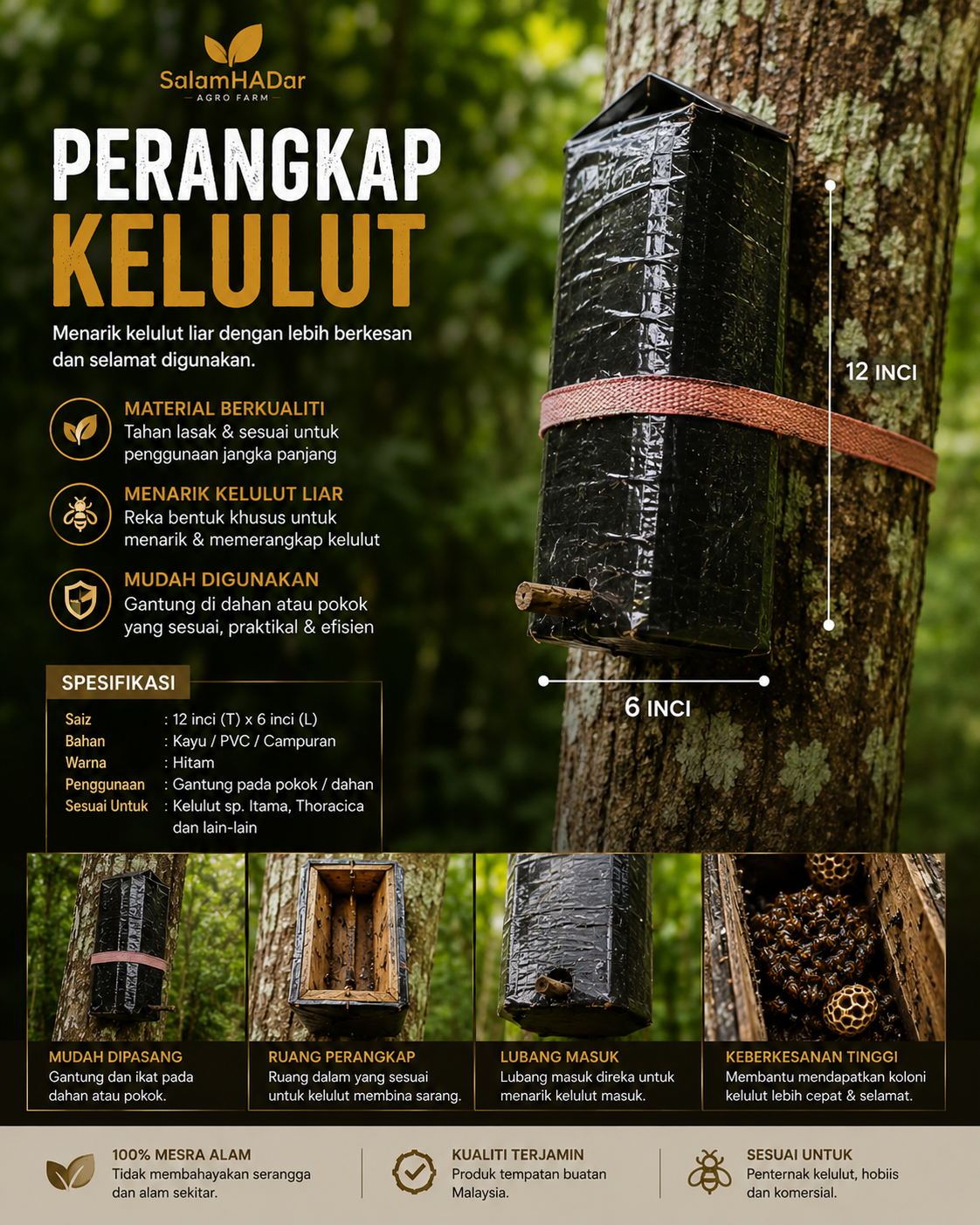 Perangkap Kelulut + Feromon
